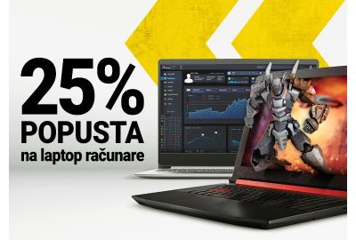 25% popusta na laptop računare