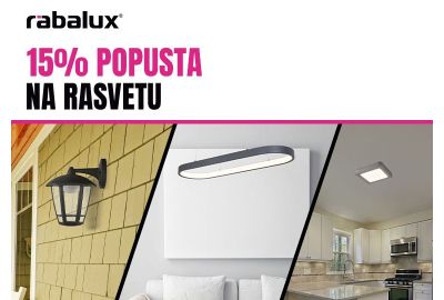 15% popusta na Rabalux rasvetu