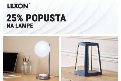 25% popusta na Lexon stone lampe