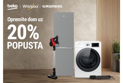 20% popusta na Beko, Whirlpool i Grundig uređaje