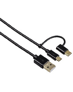 HAMA USB kabl Micro USB na USB Tip C (Crni)So cheap