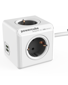 ALLOCACOC PowerCube Extended USB 4xSchuko + dual USB kabl duž.1.5m - 1402/DEEUPCSo cheap