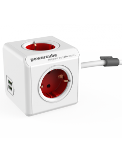 ALLOCACOC PowerCube Extended USB 4xSchuko + dual USB kabl duž.1.5m - 1402RD/DEEUPCSo cheap