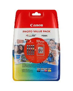 CANON CLI-526 PVP (4 kertridža + 50 listova foto papira) - 4540B017AASo cheap