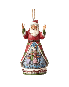 JIM SHORE Wish Merry Christmas Santa Orn - 4058813So cheap