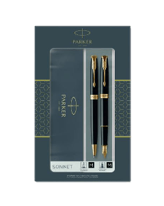 PARKER Set hemijska olovka & nalivpero SONNET Black GT - PK93371So cheap