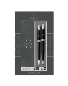 PARKER Set hemijska olovka & roler olovka SONNET Black CT - PK93259So cheap