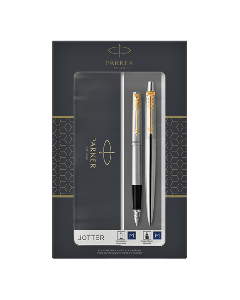 PARKER Set hemijska olovka & nalivpero JOTTER SS GT - PK93257 So cheap