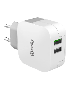 CELLY TC2USBTURBO 2 x USB-A 17W (beli) AdapterSo cheap