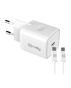 CELLY TC1C20WTYPECWH USB-C na USB-C 20W (Beli) PunjačSo cheap