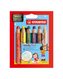 STABILO Woody 3u1 Drvene bojice + rezač set 1/6So cheap