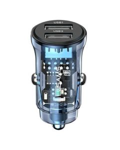 USAMS C31 CC162CC02 2 x USB-A 15W (Plavi) Auto punjačSo cheap