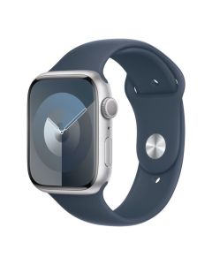 APPLE Watch Series 9 45mm GPS Silver Case/Storm Blue Sport Band M/L MR9E3SE/A Pametni satSo cheap