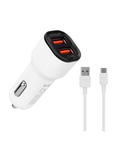 S-LINK 2 x USB+ Type C kabl SL-EC30T Auto punjačSo cheap