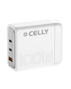 CELLY PS3GAN100W USB-A + USB-C 100W (Beli) AdapterSo cheap