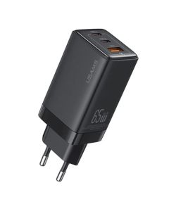 USAMS US-CC180C02 GaN USB-A/USB-C 65W (Crni) AdapterSo cheap