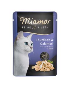 MIAMOR FI74076 Feine Filets Tuna i kalamari 100 g Fileti u želeu Vlažna hrana za mačkeSo cheap