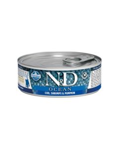 N&D Can Cat Ocean Kitten Codfish & Shrimps & Pumpkin 80g Hrana za mačkeSo cheap