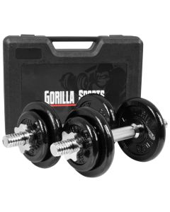 GORILLA SPORTS Kofer sa 2 podesive bučice (20 kg)So cheap