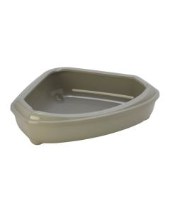 MODERNA Corner Tray + Rim Ugaoni otvoreni toalet za mačke sa ramom SiviSo cheap