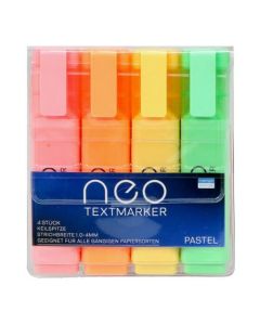 TIP TOP OFFICE NeoPastel Textmarker sa kosim vrhom 4/1 (Blister)So cheap