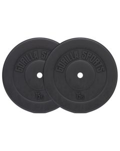 GORILLA SPORTS Set tegova obloženih plastikom (30 kg)So cheap