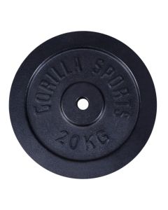 GORILLA SPORTS Teg od livenog gvožđa (20 kg / Crni)So cheap