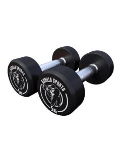 GORILLA SPORTS Okrugle gumirane bučice 2 x 5 kgSo cheap