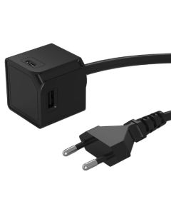 ALLOCACOC USB Powercube Black 10464WT/EUEUMC, 1.5m USB Produžni KablSo cheap