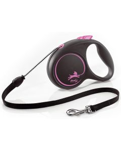 FLEXI Black Design M Cord 5m Povodac za pse PinkSo cheap