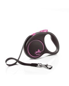 FLEXI Black Design S Tape 5m Povodac za pse PinkSo cheap