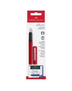 FABER CASTELL Polyblister149812 Nalivpero + patroni CrvenoSo cheap