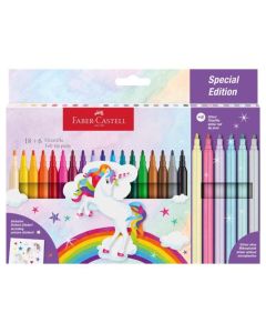 FABER CASTELL Jednorog 554221 Flomasteri 1/18+6So cheap