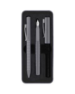 FABER CASTELL 201529 Set Grip Hemijska olovka + Nalivpero M Dapple Gray So cheap