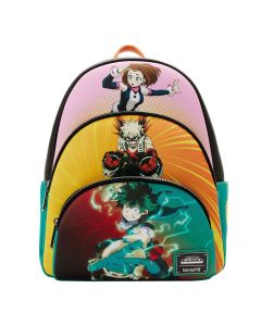 LOUNGEFLY My Hero Academia Triple Pocket Scene Mini ranacSo cheap