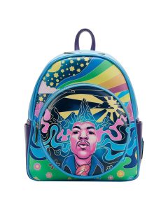 LOUNGEFLY Jimi Hendrix Psychodelic Landscape Zip Mini ranacSo cheap