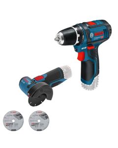 BOSCH GSR 12V-15 Akumulatorska bušilica-odvrtač + GWS 12V-76 Akumulatorska ugaona brusilicaSo cheap