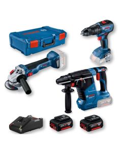 BOSCH 0615990N42 GBH 187-Li + GWS 18V-10 + GSR 18V-50; 2 x 5.0 Ah Set akumulatorskih alataSo cheap