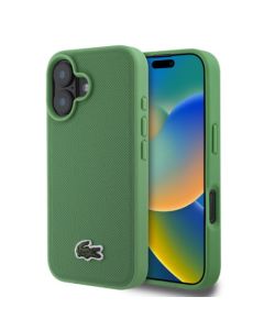 LACOSTE Zaštitna maska sa MagSafe za iPhone 16 Woven Logo GreenSo cheap